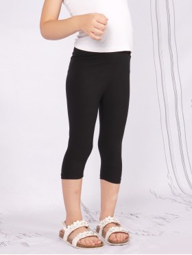 Kids Solid Color Stretchy Capri (5-10 Yrs)